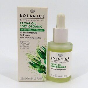 Boots Botanics Facial Oil 100% Organic .84 Fl Oz USED Made in UK 5000167157734